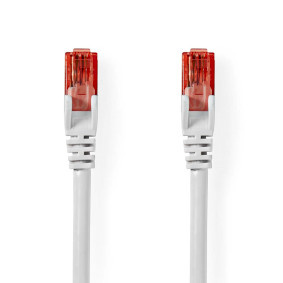Nedis CAT6 Netwerkkabel | RJ45 Male | RJ45 Male | U/UTP | 30.0 m | Rond | PVC | Wit | Label - CCGL85200WT300