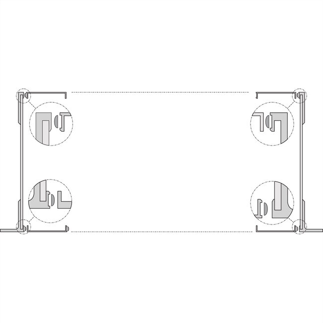 SCHROFF EuropacPRO zijwand, type F, flexibel, 3 HE, 475 mm