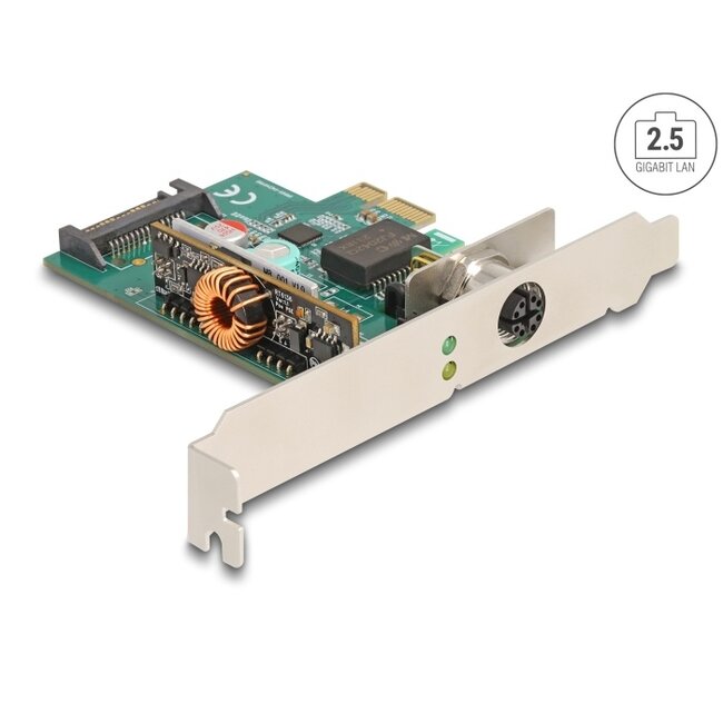 Delock PCI Express x1 Networking Card 2.5 Gigabit LAN 1 x M12 PoE+