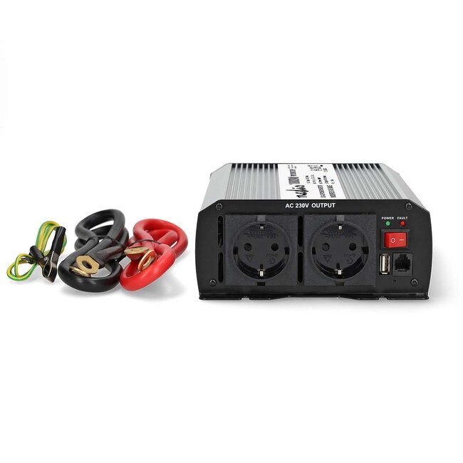 Nedis stroomomvormer | 12V naar 230V + USB | 1000W | gemodificeerde sinus