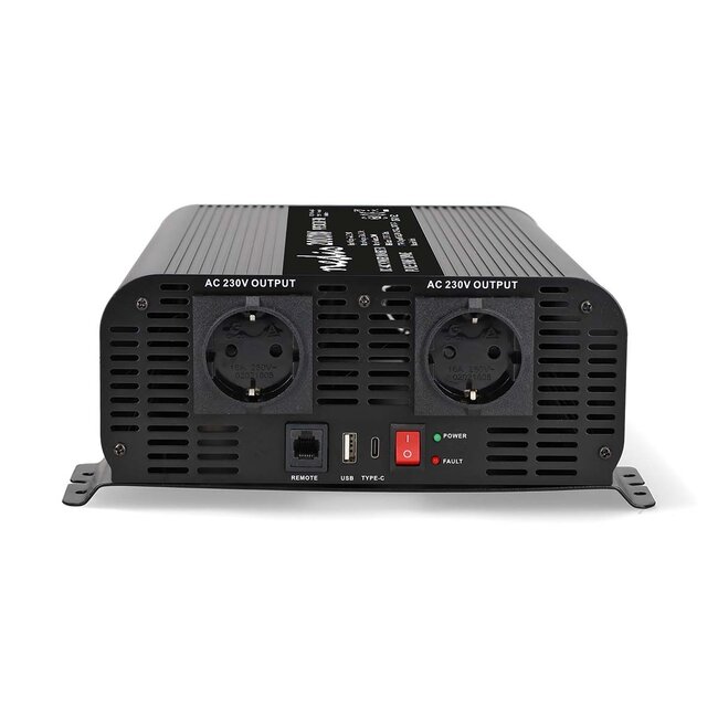 Nedis stroomomvormer | 24V naar 230V + USB | 2000W | zuivere sinus