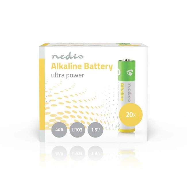 Nedis Ultra Power AAA (LR03) batterijen | 20 stuks in blister