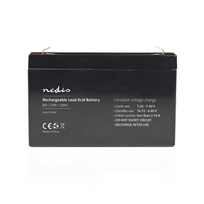 Nedis oplaadbare loodaccu | 6V | 7200 mAh