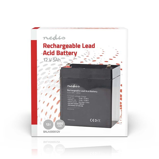 Nedis oplaadbare loodaccu | 12V | 5000 mAh
