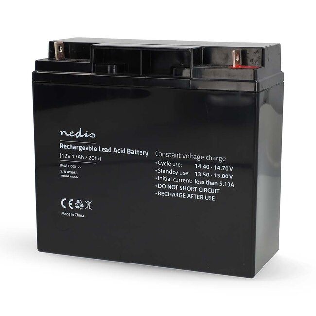 Nedis oplaadbare loodaccu | 12V | 17.000 mAh