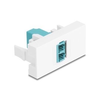 DeLOCK Delock Easy 45 Module LC Duplex female to LC Duplex female white / aqua