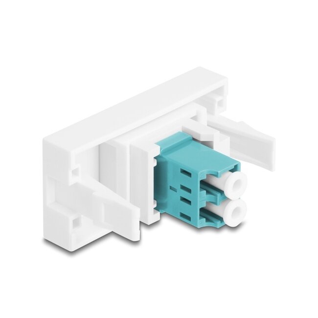 Delock Easy 45 Module LC Duplex female to LC Duplex female white / aqua