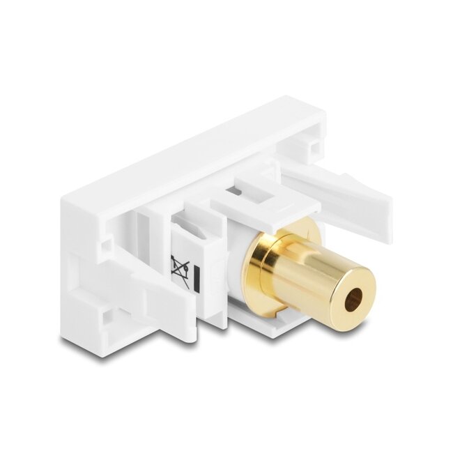 Delock Easy 45 Module stereo jack female 3.5 mm 4 pin to stereo jack female 3.5 mm 4 pin gold plated white