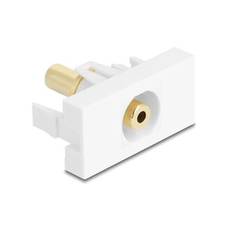 DeLOCK Delock Easy 45 Module stereo jack female 3.5 mm 3 pin to stereo jack female 3.5 mm 3 pin gold plated white