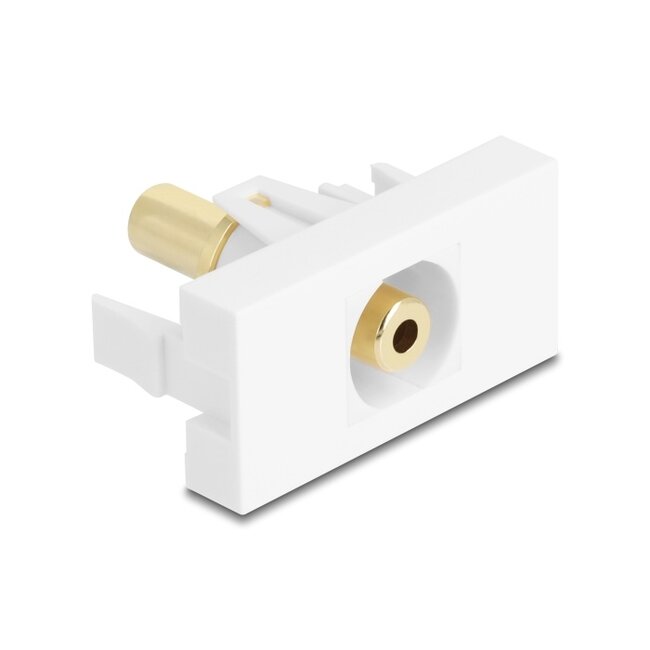 Delock Easy 45 Module stereo jack female 3.5 mm 3 pin to stereo jack female 3.5 mm 3 pin gold plated white