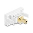 Delock Easy 45 Module stereo jack female 3.5 mm 3 pin to stereo jack female 3.5 mm 3 pin gold plated white