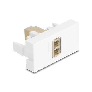 DeLOCK Delock Easy 45 Module LC Duplex female to LC Duplex female white / beige