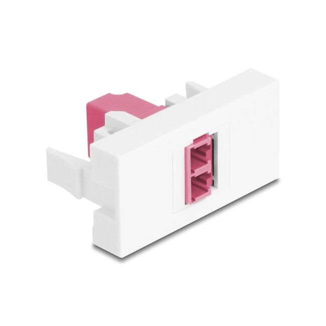 Delock Easy 45 Module LC Duplex female to LC Duplex female white / violet