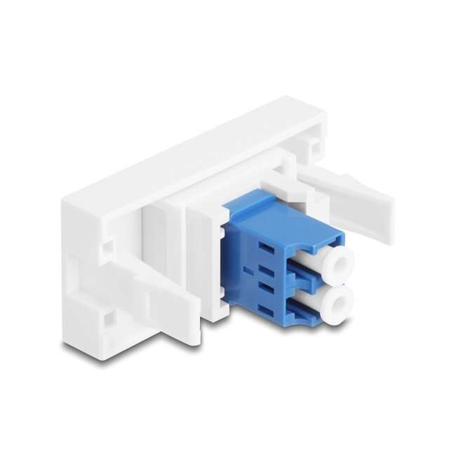 Delock Easy 45 Module LC Duplex female to LC Duplex female white / blue