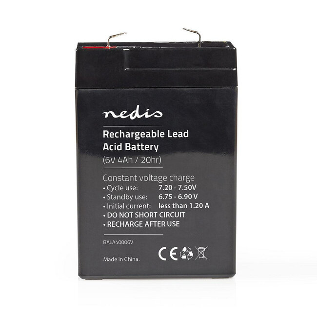 Nedis oplaadbare loodaccu | 6V | 4000 mAh
