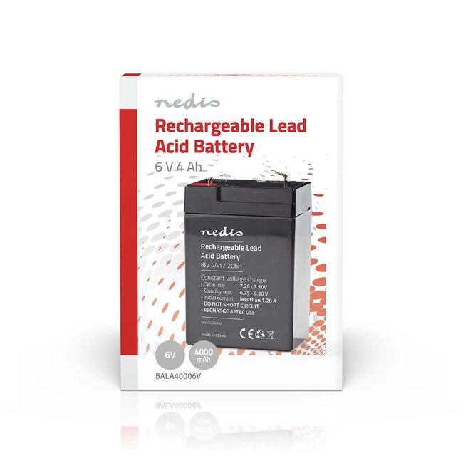 Nedis oplaadbare loodaccu | 6V | 4000 mAh