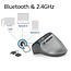 ACT ergonomische USB-A/USB-C en Bluetooth muis | 7 knoppen | 1000-2400 dpi