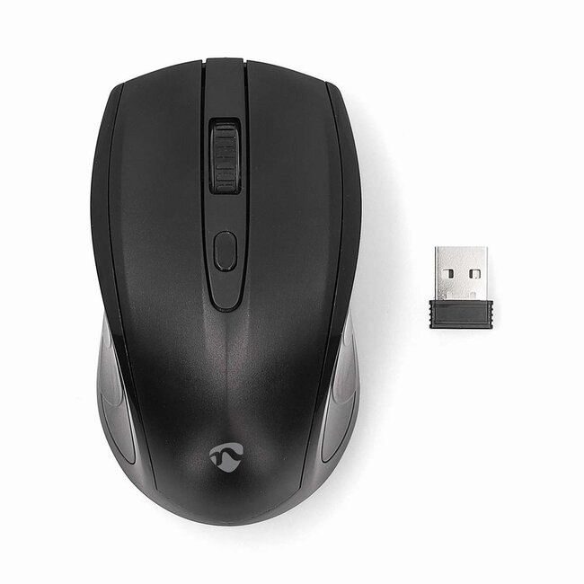 Nedis draadloze muis | compact | USB-A dongle | 1600 dpi | 4 knoppen