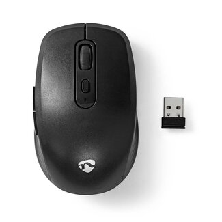 Nedis Nedis draadloze muis | compact | USB-A dongle | 1600 dpi | 6 knoppen