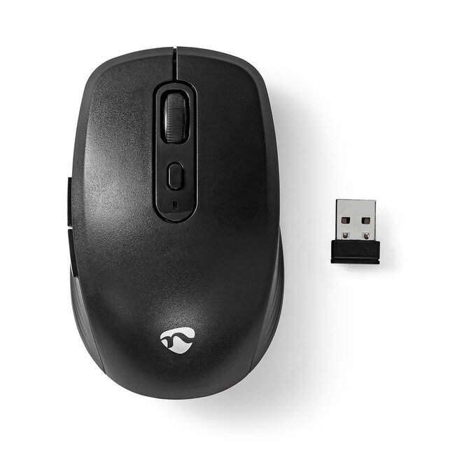 Nedis draadloze muis | compact | USB-A dongle | 1600 dpi | 6 knoppen