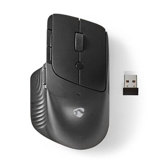 Nedis Nedis draadloze muis | USB-A dongle | 1600 dpi | 8 knoppen