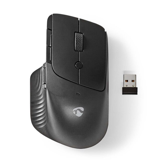 Nedis draadloze muis | USB-A dongle | 1600 dpi | 8 knoppen