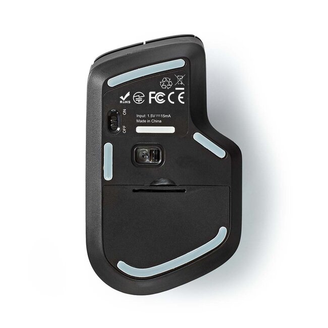 Nedis draadloze muis | USB-A dongle | 1600 dpi | 8 knoppen