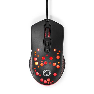 Nedis Nedis Gaming USB muis | USB-A | LED | 7200 dpi | 7 knoppen | 1,5 meter