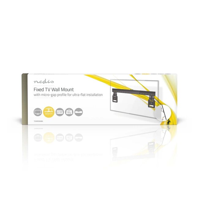 Nedis muurbeugel voor schermen tot 100 inch | vast | micro-gap