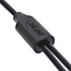 USB-A naar 2x USB-C oplaadkabel | max. 25W | zwart | 2 meter