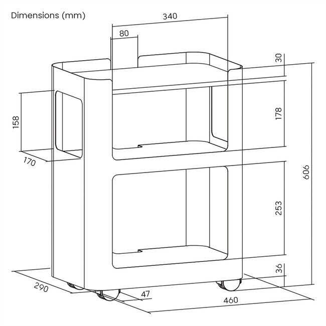 VALUE Mobiler und offener Schrank, weiß