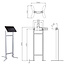 ROLINE Digital Signage Standaard, Marketing, tot 10 kg, zilver