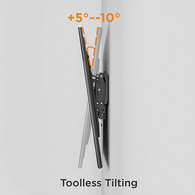 VALUE TV muurbeugel, 47 mm afstand tot de muur , kantelbaar, <203,2cm/80", <75kg