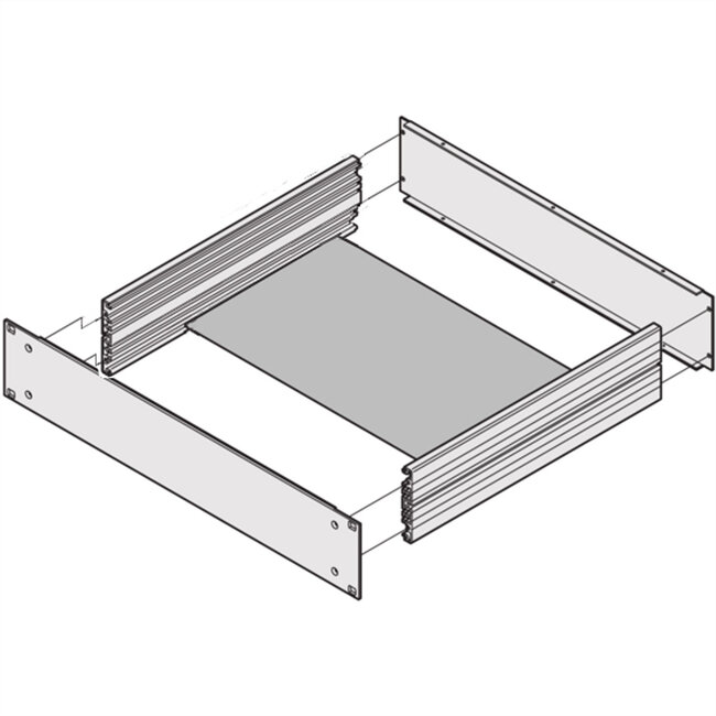 SCHROFF MultipacPRO Montageplaat, Diepte 150 mm