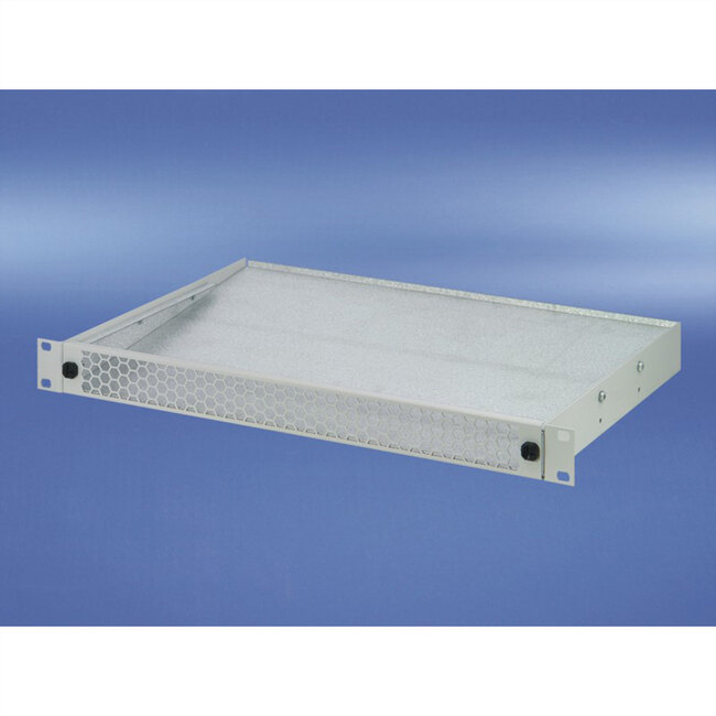SCHROFF 1 U Luchtrooster voor 19" ventilatorkast, 3 ventilatoren, vooraan geperforeerd, 193 mm, RAL 9006