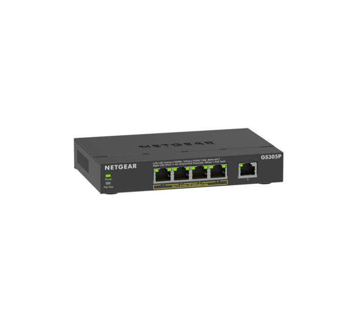 Netgear 5-Port PoE+ Gigabit Ethernet SOHO Unmanaged Switch (GS305P) switch