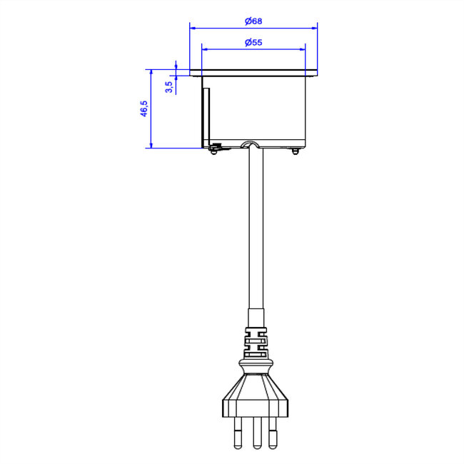 BACHMANN PIX 1xCH T13 2,0m T13 RAL9010