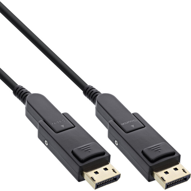 InLine® DisplayPort 1.4 AOC-kabel, 8K4K, DisplayPort-stekker afneembaar 25m