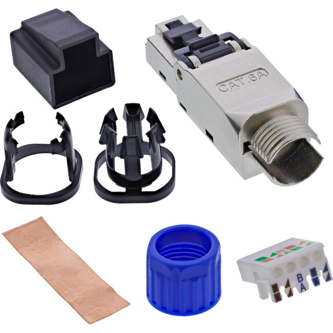 InLine® RJ45-stekker Cat.6A 500MHz, in het veld bedraad, afgeschermd