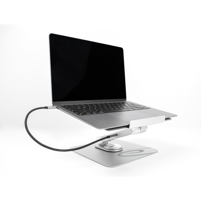 Delock Tablet and Laptop Stand with built in Docking Station 4K - HDMI / Card Reader / Hub / PD 3.0 90 W - 360° rotateable