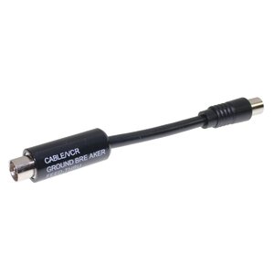 IEC (m) - IEC (v) coax mantelstroomfilter / aardlus isolator