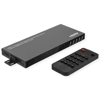 Value VALUE HDMI Matrix Switch,4x2 QUAD Multi-Viewer, Naadloos schakelen
