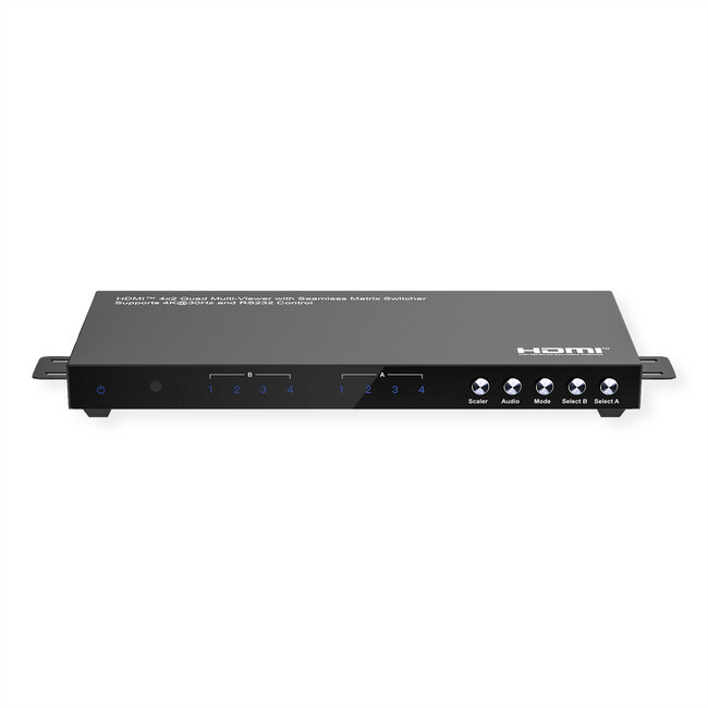 VALUE HDMI Matrix Switch,4x2 QUAD Multi-Viewer, Naadloos schakelen