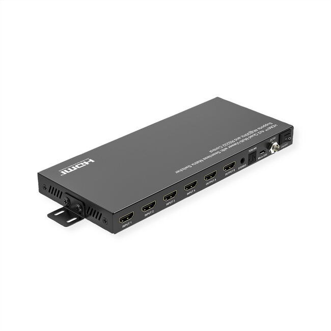 VALUE HDMI Matrix Switch,4x2 QUAD Multi-Viewer, Naadloos schakelen
