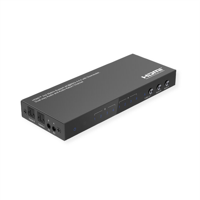 VALUE 4K HDMI Matrix Switch, 4 x 2, met afstandsbediening