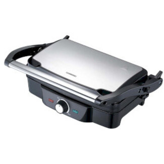 Panini / Tafelgrill 1600W Zwart / Roestvrijstalen bovenbehuizing