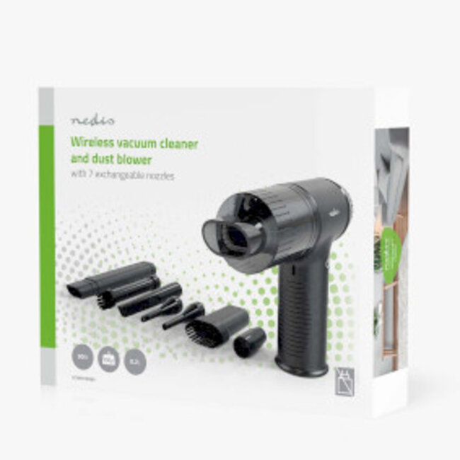 Handstofzuiger | Luchtblazer | 90 W | Oplaadbaar | Droog / Nat | Li-Ion | Zwart