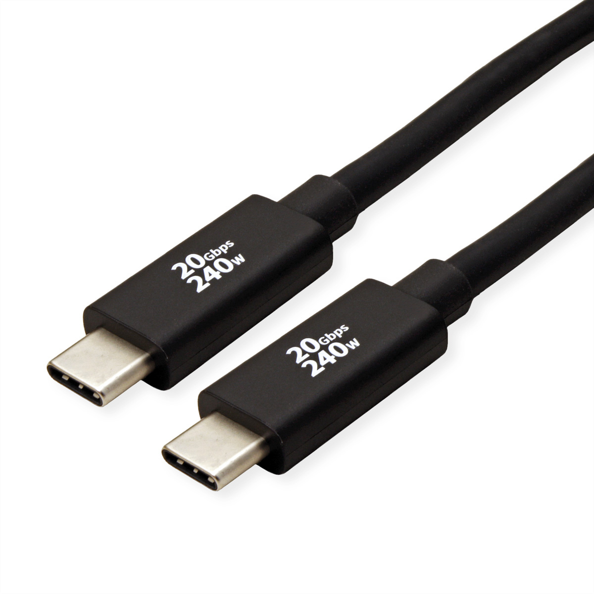 ROLINE USB4 Gen2x2 Kabel, C-C, M/M, 20Gbit/s, 240W , zwart, 3 m