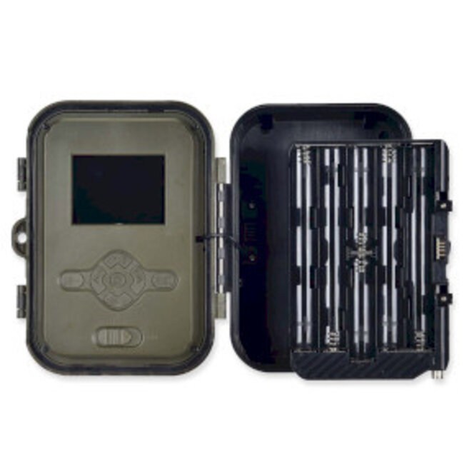 Wildcamera | 4K@10fps | 50 MPixel | 8 MPixel CMOS | IP65 | Zwart No-Glow IR | Nachtzicht | Kijkhoek: 100 ° | Bewegingssensor | Detectiehoek: 120 ° | Detectiebereik: 25 m | Scherm grootte: 2.4 " | LCD-Scherm | Bruin / Groen