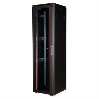 Roline ROLINE 19-inch netwerkkast Pro 42 U, 600x600 BxD Glazen deur zwart